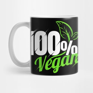 Vegetarian Logo For People Who Are 100 Per Cent Vegan Mug